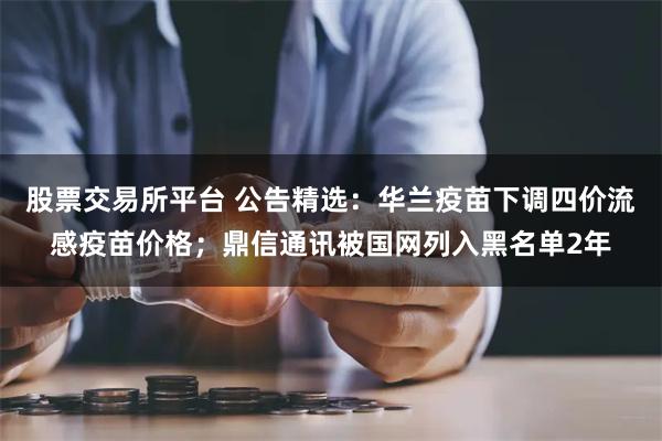 股票交易所平台 公告精选：华兰疫苗下调四价流感疫苗价格；鼎信通讯被国网列入黑名单2年