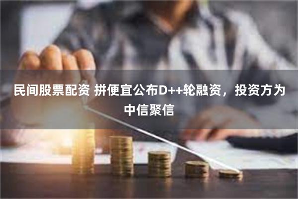 民间股票配资 拼便宜公布D++轮融资，投资方为中信聚信